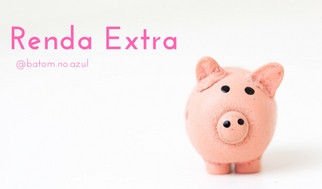 porquinho remendado com fundo branco e grana extra